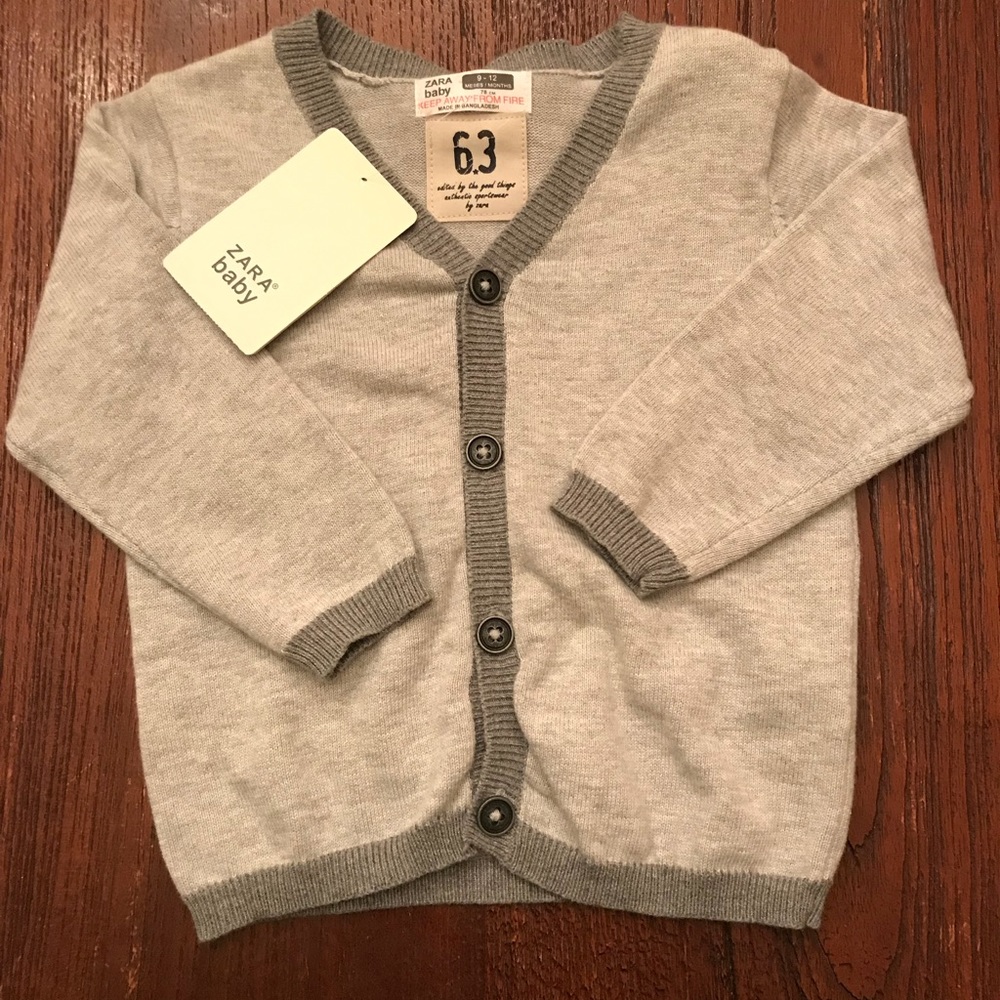 NWT Zara Baby Heather Gray Cardigan